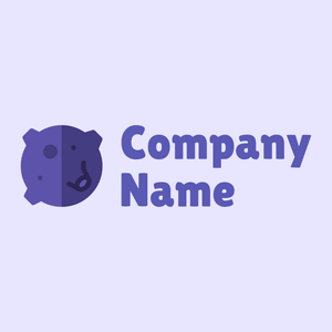 Moon craters logo on a Ghost White background - Paisage