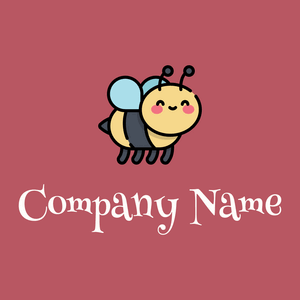 Bee logo on a Blush background - Abstrakt