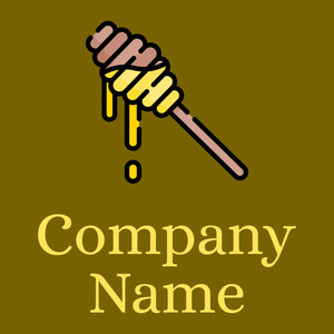 Honey logo on a Olive background - Essen & Trinken