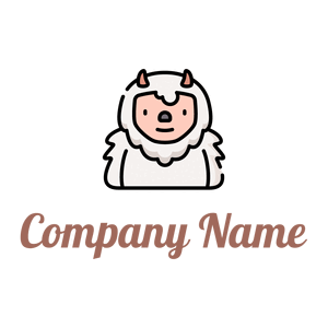 Outlined Yeti logo on a White background - Abstract