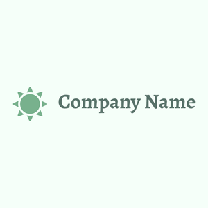 Sun logo on a Mint Cream background - Abstract
