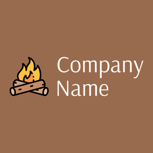 Bonfire logo on a Dark Tan background - Milieu & Ecologie