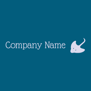 Stingray logo on a Blue Lagoon background - Tiere & Haustiere