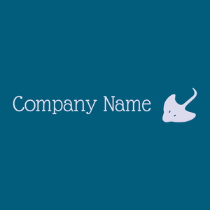 Stingray logo on a Blue Lagoon background - Animali & Cuccioli