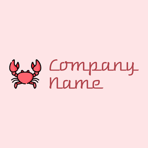 Crab logo on a Misty Rose background - Animales & Animales de compañía