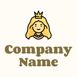 Princess logo on a Floral White background - Abstracto