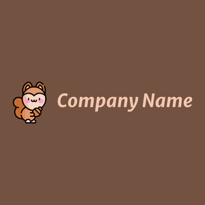 Squirrel logo on a Spice background - Animali & Cuccioli