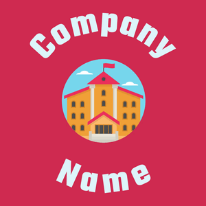 School logo on a Brick Red background - Architectural
