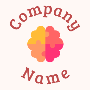 Brain logo on a Seashell background - Medical & Farmacia