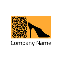 Logo de tacón alto y estampado de leopardo - Moda & Belleza Logotipo