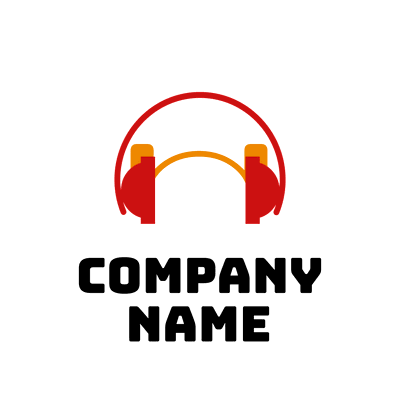 Logotipo de auriculares rojo - Arte & Entretenimiento Logotipo