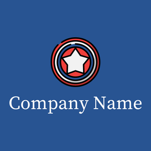 Captain america logo on a blue background - Abstrakt