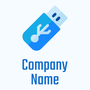 Pendrive logo on a Alice Blue background - Ordinateur