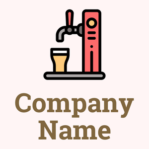 Beer tap logo on a Snow background - Comida & Bebida