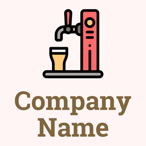 Beer tap logo on a Snow background - Alimentos & Bebidas