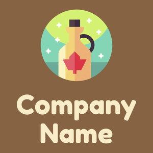 Maple syrup logo on a Dark Wood background - Essen & Trinken