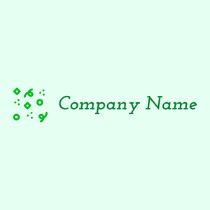 Confetti logo on a Mint Cream background - Abstrait