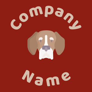 Beagle on a Falu Red background - Dieren/huisdieren