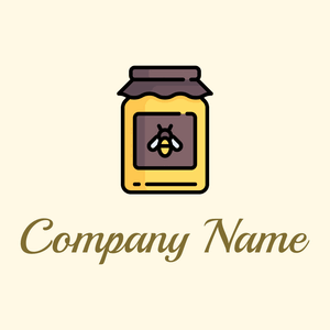 Honey logo on a Corn Silk background - Comida & Bebida