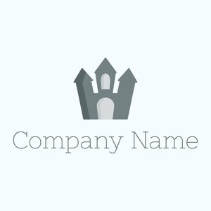 Haunted house logo on a Alice Blue background - Domaine de l'architechture