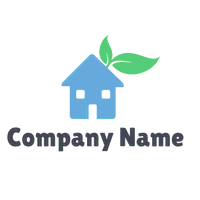 Green Leaf Eco House Logo - Environnement & Écologie