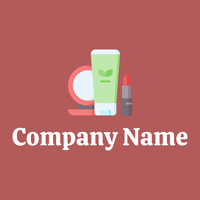 Cosmetics logo on a Blush background - Moda & Beleza