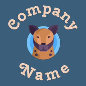 Hyena logo on a Matisse background - Tiere & Haustiere