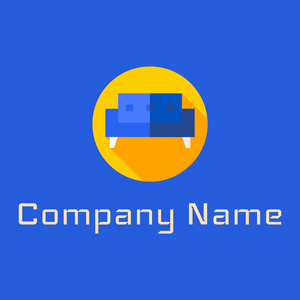 Lounge chair logo on a Royal Blue background - Muebles de casa