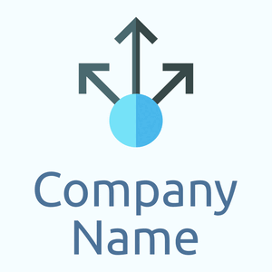 Sharing logo on a Azure background - Computer