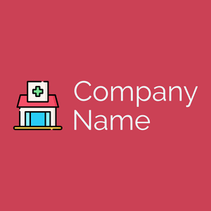 Health clinic logo on a Mandy background - Medical & Pharmaceutical