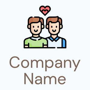 Gay logo on a light Blue background - Dating