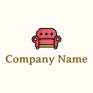 Sofa logo on a Floral White background - Abstracto