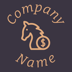 Horse logo on a Martinique background - Dieren/huisdieren