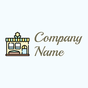 Flower shop logo on a Alice Blue background - Domaine de l'agriculture