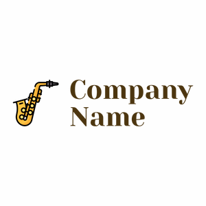 Saxophone logo on a White background - Divertissement & Arts