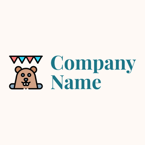 Groundhog logo on a Seashell background - Abstrakt
