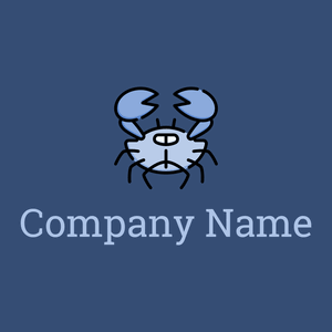 Crab logo on a Matisse background - Animais e Pets