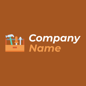 Tool box logo on a Rich Gold background - Construção & Ferramentas