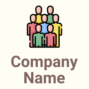 Crowd on a Ivory background - Community & No profit