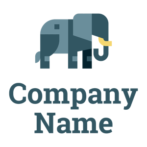 geometric Elephant on a White background - Animais e Pets