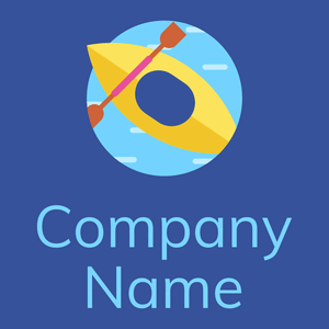Canoe on a Tory Blue background - Sport