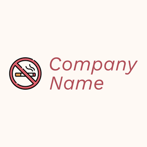 No smoking logo on a Seashell background - Abstrait