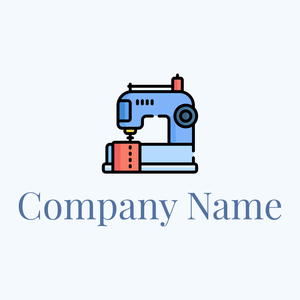 Sewing machine logo on a Alice Blue background - Entretenimento & Artes