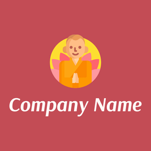 Monk logo on a Fuzzy Wuzzy Brown background - Religión