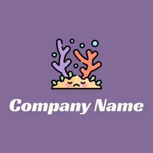 Coral reef logo on a Deluge background - Abstract