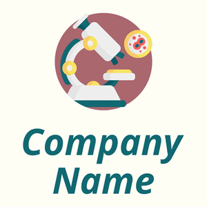 Microscope logo on a Ivory background - Medicina & Farmacia