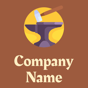 Anvil logo on a Sepia background - Bouw & Gereedschap