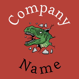 Dinosaur logo on a Medium Carmine background - Animais e Pets