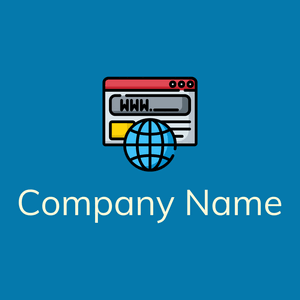Domain registration on a Cerulean background - Technologie