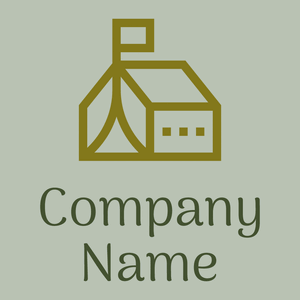 Tent logo on a green background - Giochi & Divertimento